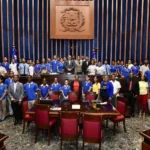 Estudiantes en el Senado.