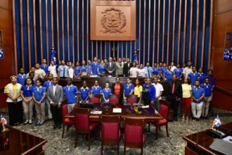 Estudiantes en el Senado.