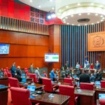 Legisladores durante una sesión en el Senado de la República.