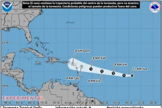 Se forma la tormenta tropical Dolly y avanza hacia el Caribe.