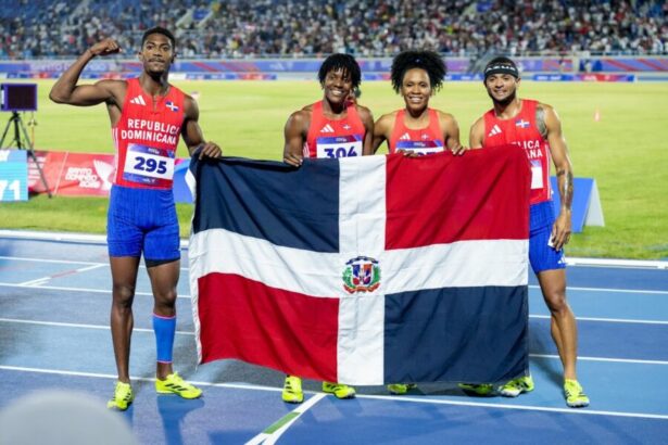 Marileidy Paulino lidera a RD hacia el oro en el relevo mixto de los Juegos Centroamericanos.