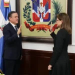 Jean Luis Rodríguez y la vicepresidenta de la República, Raquel Peña.