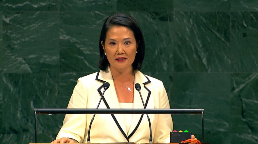 La presidenta de Perú, Keiko Fujimori. Foto ONU.
