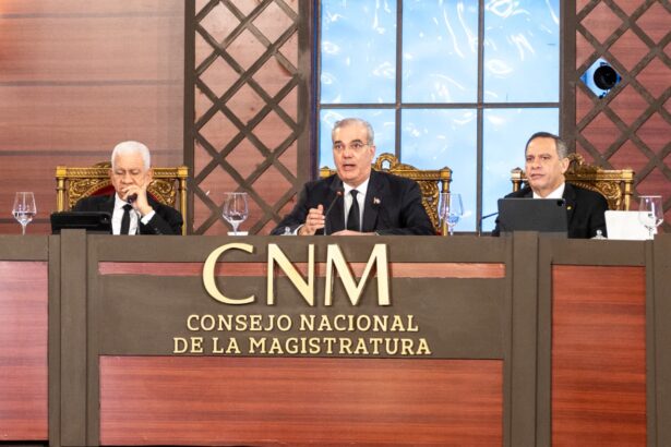 El presidente Luis Abinader encabeza la reunión del Consejo Nacional de la Magistratura (CNM).